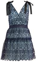 Thumbnail for your product : Self-Portrait Guipure Lace Dress - Womens - Navy