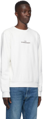 Maison Margiela Off-White Logo Crewneck Sweatshirt