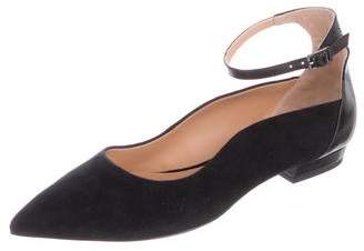 Halston Suede Pointed-Toe Fkats