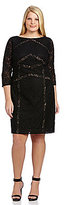 Thumbnail for your product : Calvin Klein 3/4-Sleeve Lace Dress