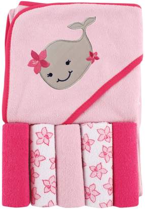 Luvable Friends Hooded Towel and 5 Washcloths