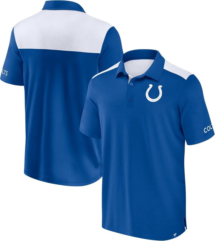Fanatics Men's Royal/White Indianapolis Colts Color Block Polo Shirt - Royal, White