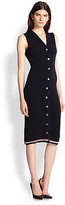 Thumbnail for your product : Thom Browne Ribbed Ottoman Stripe Dress