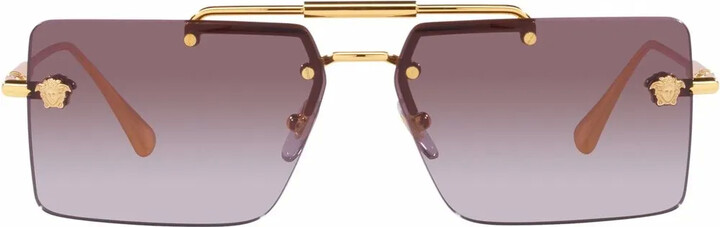 Versace Logo-Plaque Sunglasses