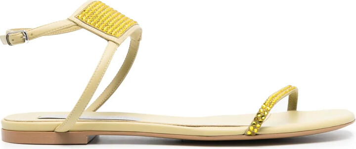 Stella McCartney Crystal-Embellished Flat Sandals