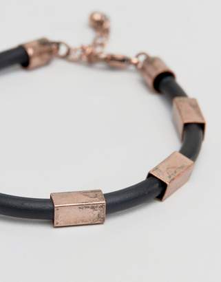ASOS Bracelet With Contrast Copper Finish