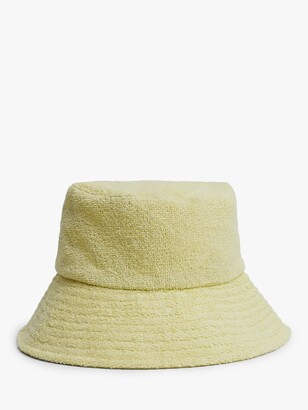 MANGO Toalli Textured Bucket Hat, Green