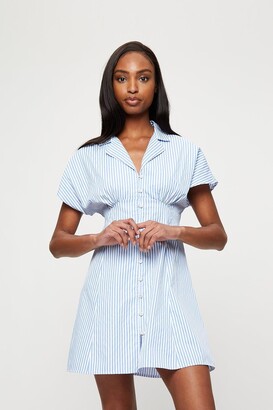 Dorothy Perkins Women's Stripe Shirt Dress - blue - 20
