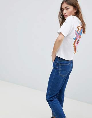 ASOS Petite Design Petite Boxy T-Shirt With Mi Amore Back Print