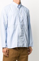 Thumbnail for your product : RAJESH PRATAP SINGH Contrast Panel Curved Hem Shirt