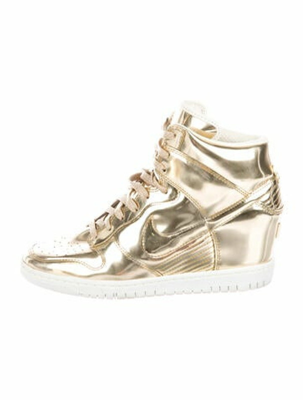 Nike Dunk High Sky Wedge Sneakers Gold - ShopStyle