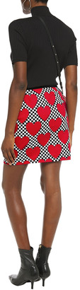 Love Moschino Printed Stretch-cotton Twill Mini Skirt