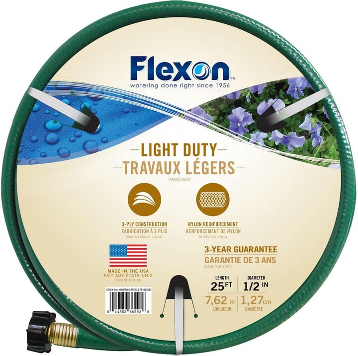 Flexon 1/2 in. Dia x 25 ft. Light Duty Garden Hose