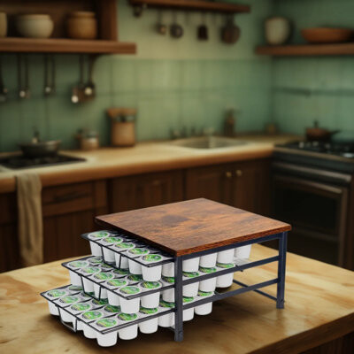 CQSXYF 3-Tier Coffee Capsule Storage Drawer Organizer With Sliding Trays Holds 90 K-Cups Pods For Home Kitchen Or Office Counter Sturdy Steel Frame Constru