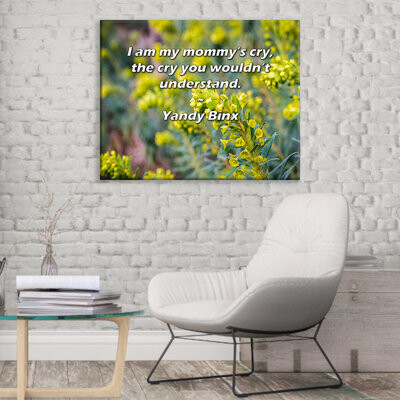Astoria Grand Gallery Wrapped Canvas By Yandy Binx: "I am my mommy’s cry, the cry you wouldn’t unders