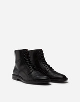 Thumbnail for your product : Dolce & Gabbana Calfskin Full Brogue Ankle Boots
