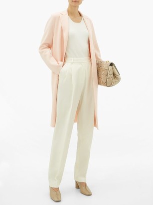 Ryan Roche - Pleated High-rise Wool Trousers - White