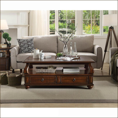 Latitude Run Walnut Coffee Table