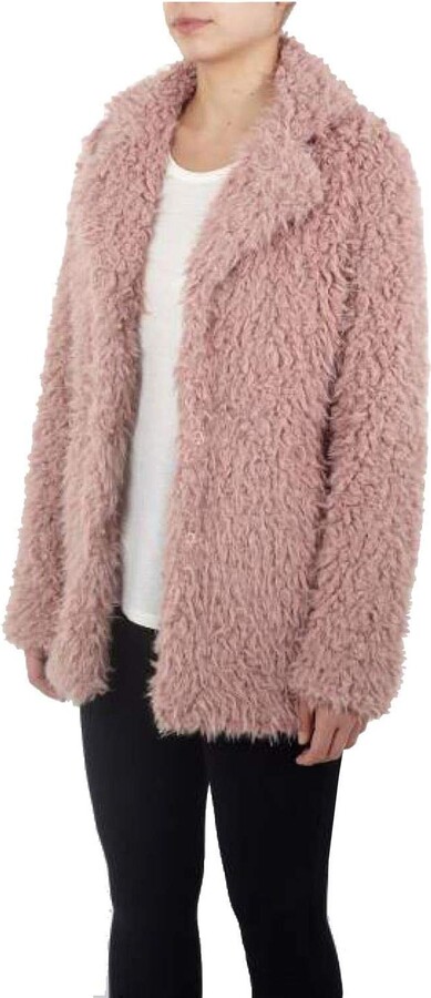 CHOCOLATE PICKLE Ladies Long Shaggy Soft Fluffy Faux Fur Popper ...