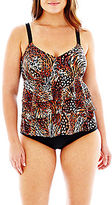 Thumbnail for your product : Delta Burke Safari Tiered 1-Piece Swimsuit - Plus
