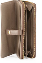 Thumbnail for your product : Neiman Marcus Saffiano Leather Zip/Tab Long Wallet, Taupe
