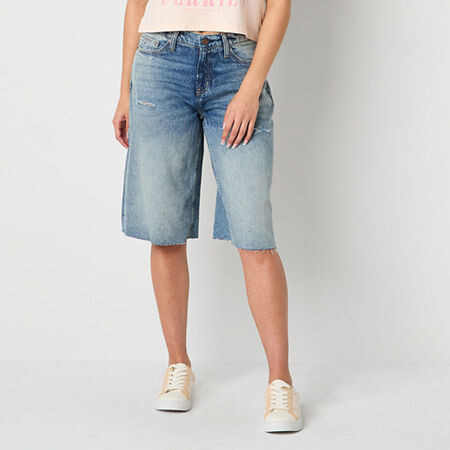 Arizona Womens Low Rise-Juniors Denim Short
