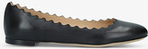 Thumbnail for your product : Chloé Scallop leather ballet flats, Women's, Size: EUR 35 / 2 UK, Black
