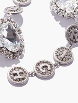 Thumbnail for your product : Alessandra Rich Crystal-embellished Logo Earrings - Crystal
