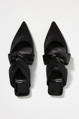 Jeffrey Campbell Tied Down Knot Mules Black