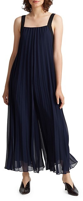 Pleated chiffon jumpsuit Clearance