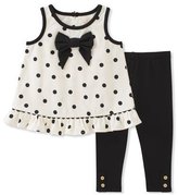Thumbnail for your product : Kate Spade Polka Dot Bow Tank Top W/ Leggings, Size 12-24 Months