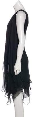 Ralph Lauren Black Label Silk Drape-Accented Dress