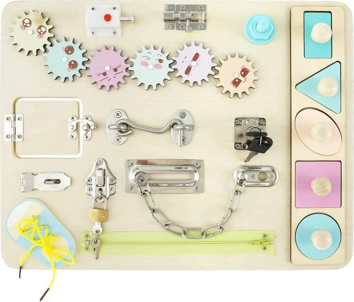 Dyzi Busy Board Montessori Motor Skill Activity Early Learning Sensory