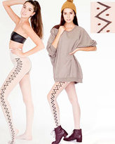 Thumbnail for your product : American Apparel Sheer Luxe Zig-Zag Shapes Pantyhose