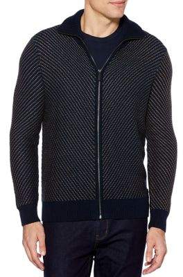 Perry Ellis Chevron Stitch Cotton-Blend Sweater
