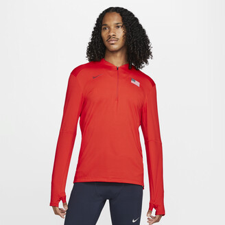 Nike Men's Dri-FIT Team USA Element 1/2-Zip Running Top in Red, Size: Small  | CV0412-673 - ShopStyle Shirts