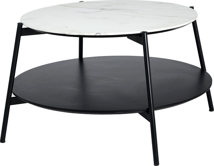 Pacific Lifestyle Pacific Marchello Coffee Table, Marble Effect White/Black ShopStyle