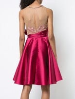 Thumbnail for your product : Marchesa Notte Embroidered Halterneck Ruffled Dress