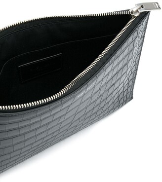 Saint Laurent crocodile-effect Leather iPad Case - Farfetch