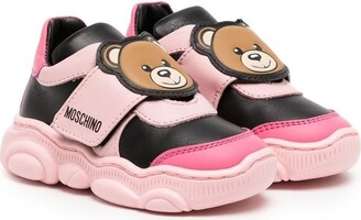 MOSCHINO BAMBINO Toy Bear patch low-top sneakers