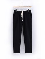 Thumbnail for your product : Zhuhaixmy Women's Cotton Linen Soft Elastic Pure Colors Pants Casual Loose Trousers