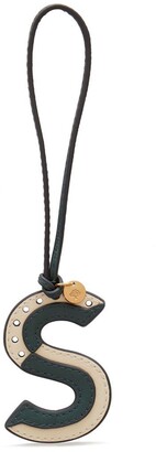 Mulberry Bi-Colour Leather Keyring - S