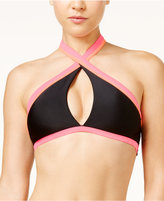 Thumbnail for your product : Bikini Nation Block and Roll Colorblocked Halter Bikini Top