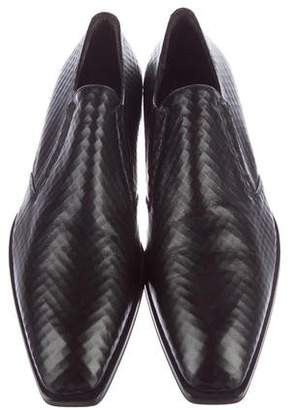 Cesare Paciotti Embossed Leather Loafers