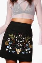 Thumbnail for your product : boohoo Tall Yasmin Embroidered Mini Skirt
