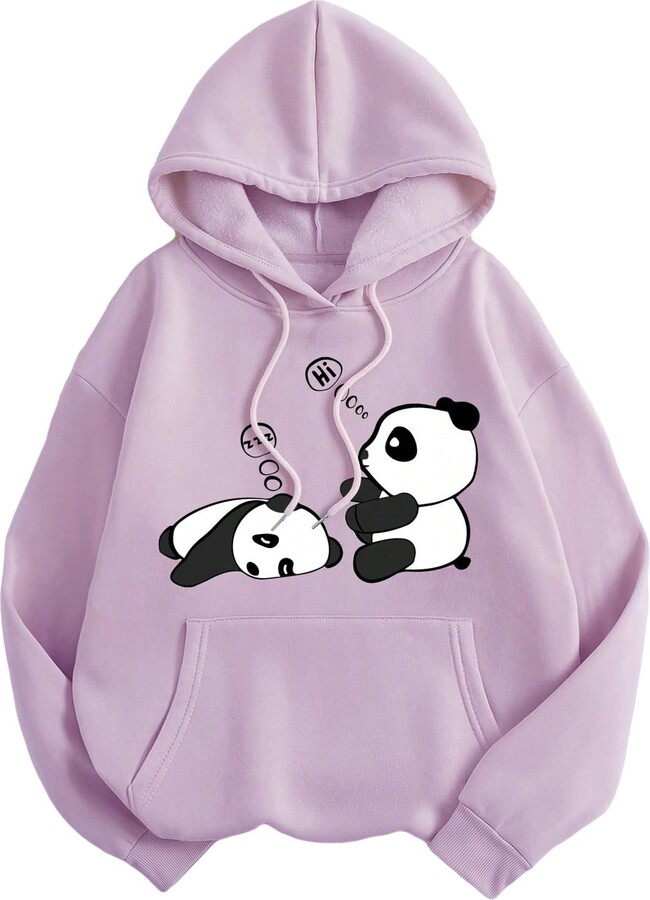 SweatyRocks Womens Long Sleeve Floral Print Pullover Hoodie