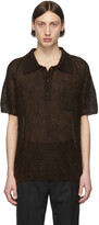 Thumbnail for your product : Maison Margiela Brown Open Knit Polo
