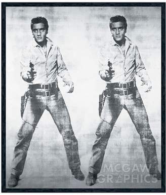 McGaw Graphics Elvis 2 Times, 1963 by Andy Warhol (Framed)