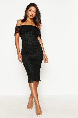 black lace dress boohoo