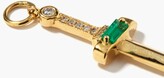 Thumbnail for your product : Jacquie Aiche Dagger Diamond, Emerald & 14kt Gold Charm